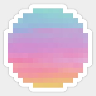 Pastel Rainbow Aesthetic Circle Sticker